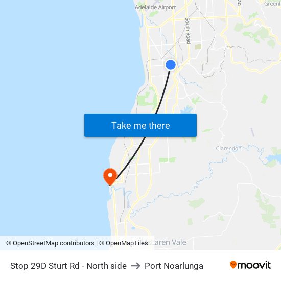 Stop 29D Sturt Rd - North side to Port Noarlunga map