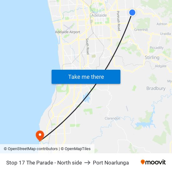 Stop 17 The Parade - North side to Port Noarlunga map