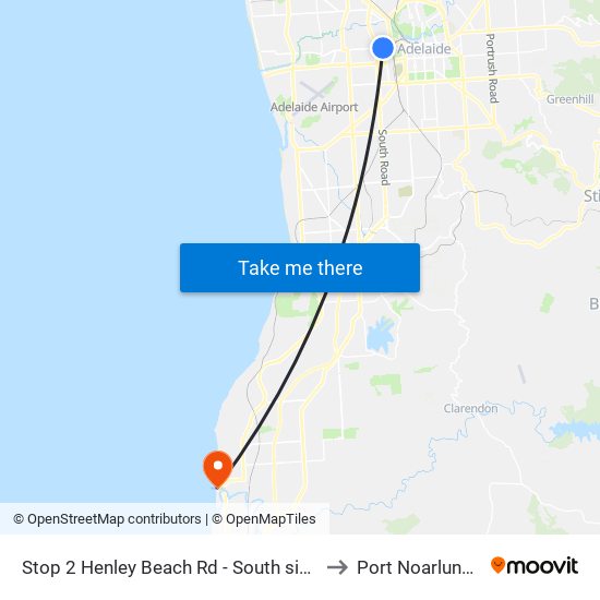 Stop 2 Henley Beach Rd - South side to Port Noarlunga map