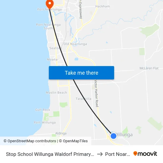 Stop School Willunga Waldorf Primary School Jay Dr to Port Noarlunga map