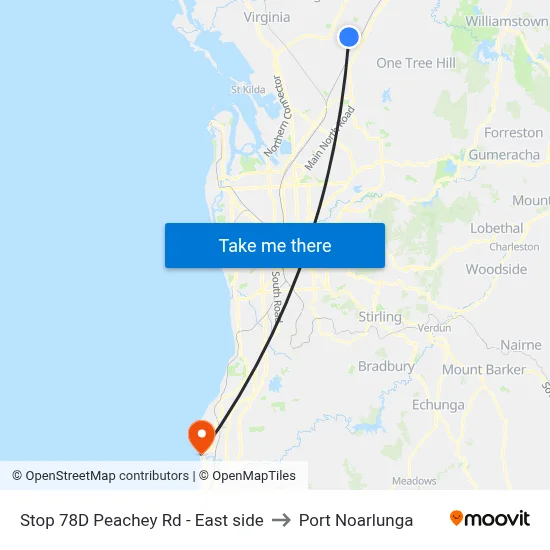 Stop 78D Peachey Rd - East side to Port Noarlunga map