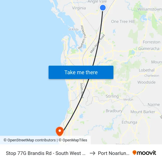 Stop 77G Brandis Rd - South West side to Port Noarlunga map
