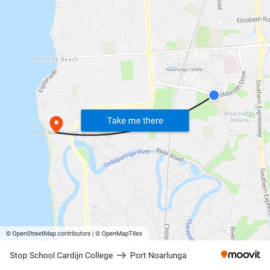 Stop School Cardijn College to Port Noarlunga map