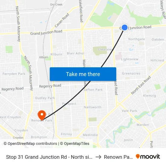 Stop 31 Grand Junction Rd - North side to Renown Park map