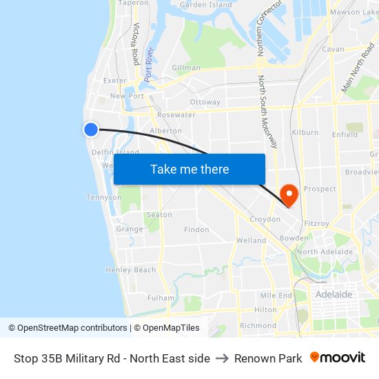 Stop 35B Military Rd - North East side to Renown Park map