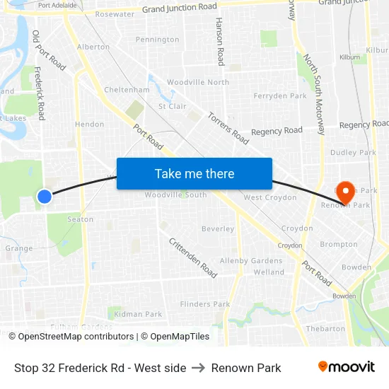 Stop 32 Frederick Rd - West side to Renown Park map
