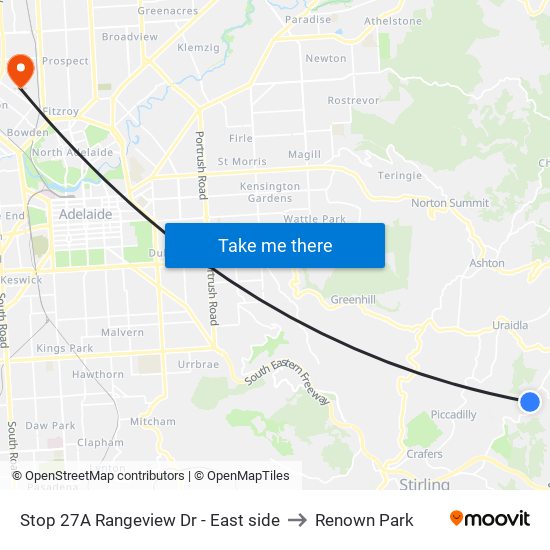 Stop 27A Rangeview Dr - East side to Renown Park map