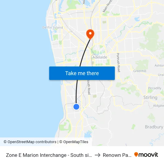 Zone E Marion Interchange - South side to Renown Park map