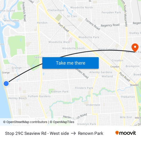 Stop 29C Seaview Rd - West side to Renown Park map