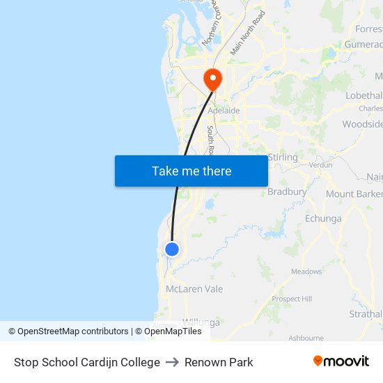 Stop School Cardijn College to Renown Park map