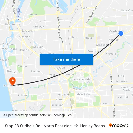 Stop 28 Sudholz Rd - North East side to Henley Beach map