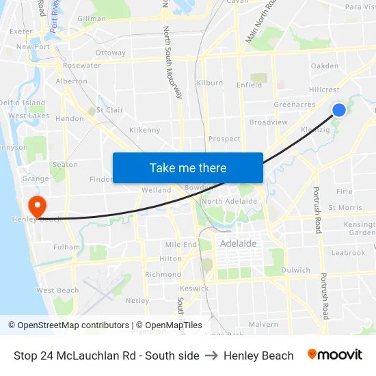 Stop 24 McLauchlan Rd - South side to Henley Beach map