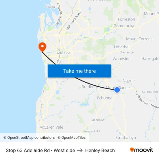 Stop 63 Adelaide Rd - West side to Henley Beach map