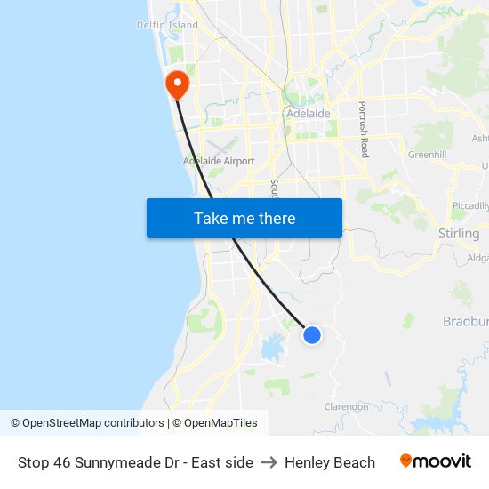 Stop 46 Sunnymeade Dr - East side to Henley Beach map