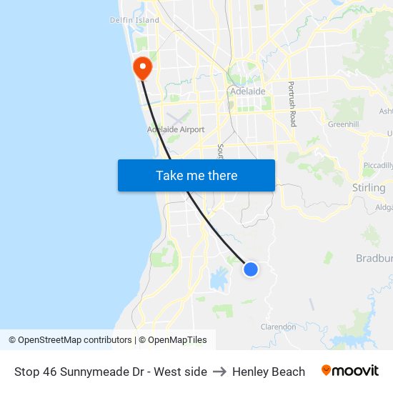 Stop 46 Sunnymeade Dr - West side to Henley Beach map