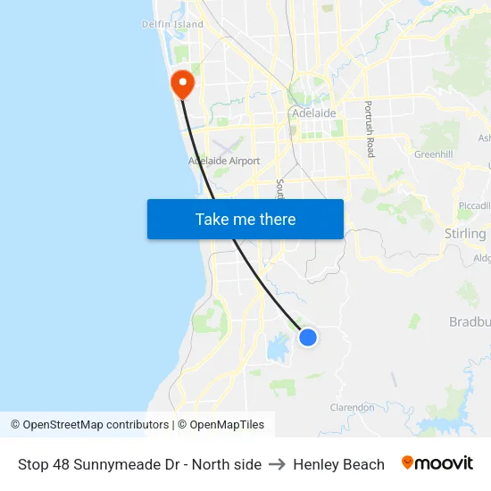 Stop 48 Sunnymeade Dr - North side to Henley Beach map