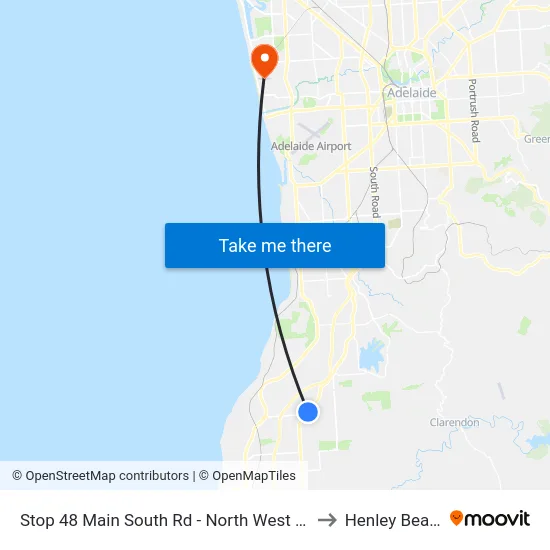 Stop 48 Main South Rd - North West side to Henley Beach map