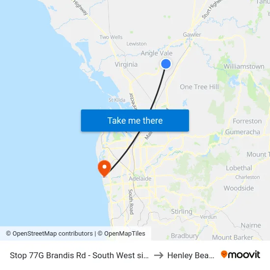 Stop 77G Brandis Rd - South West side to Henley Beach map