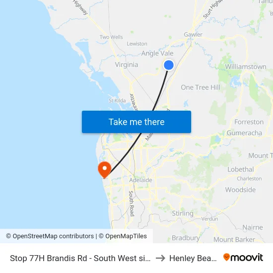 Stop 77H Brandis Rd - South West side to Henley Beach map
