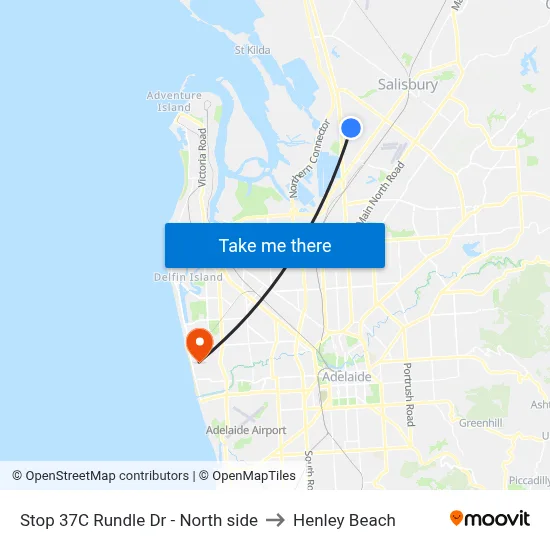 Stop 37C Rundle Dr - North side to Henley Beach map