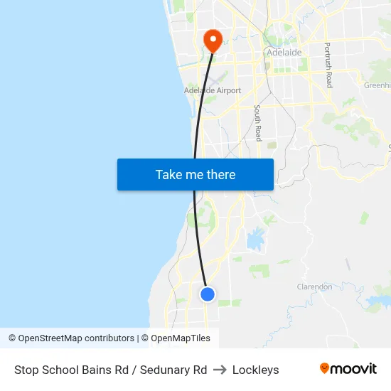Stop School Bains Rd / Sedunary Rd to Lockleys map