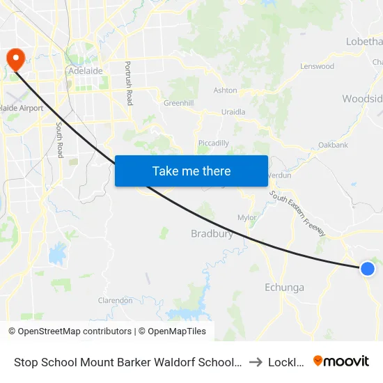 Stop School Mount Barker Waldorf School Sims Rd to Lockleys map