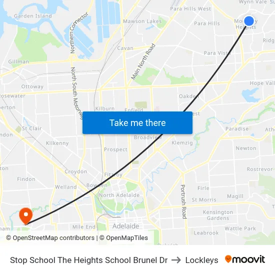 Stop School The Heights School Brunel Dr to Lockleys map
