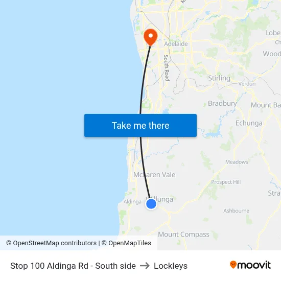 Stop 100 Aldinga Rd - South side to Lockleys map