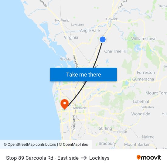 Stop 89 Carcoola Rd - East side to Lockleys map