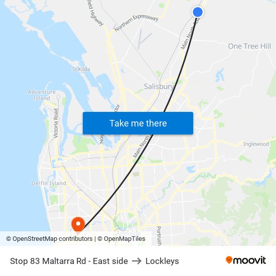 Stop 83 Maltarra Rd - East side to Lockleys map