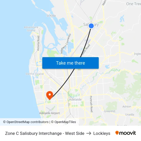 Zone C Salisbury Interchange - West Side to Lockleys map