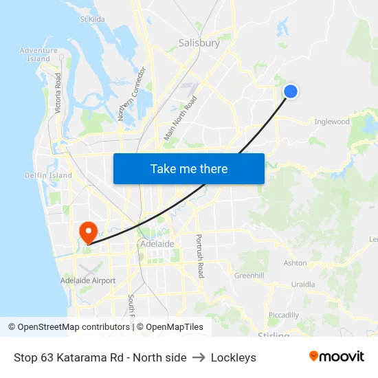 Stop 63 Katarama Rd - North side to Lockleys map