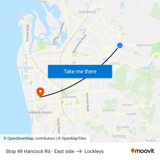 Stop 49 Hancock Rd - East side to Lockleys map