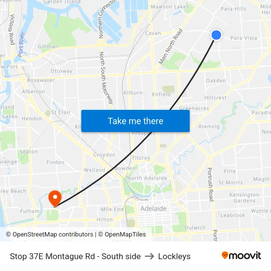 Stop 37E Montague Rd - South side to Lockleys map