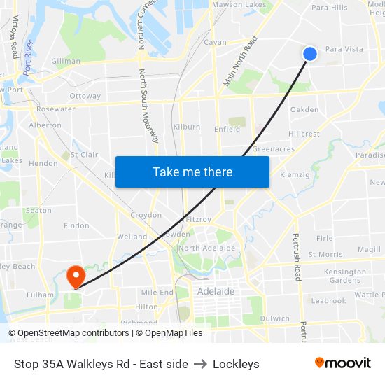 Stop 35A Walkleys Rd - East side to Lockleys map