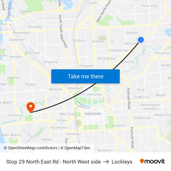 Stop 29 North East Rd - North West side to Lockleys map