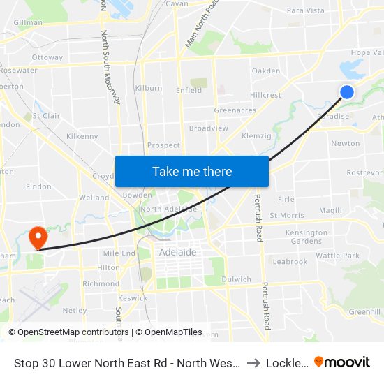 Stop 30 Lower North East Rd - North West side to Lockleys map