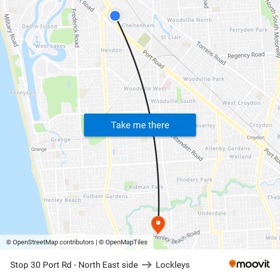 Stop 30 Port Rd - North East side to Lockleys map