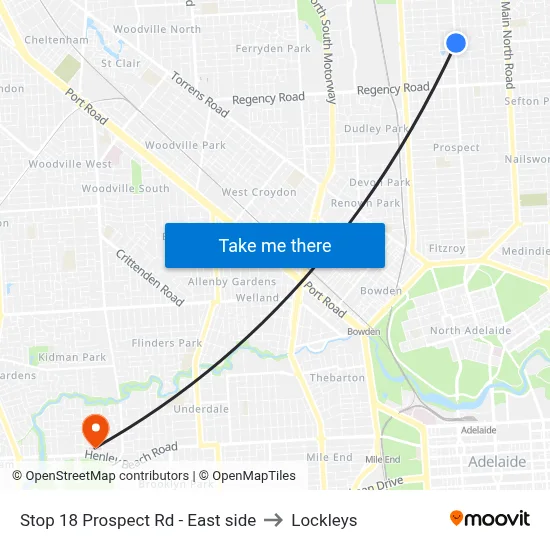 Stop 18 Prospect Rd - East side to Lockleys map