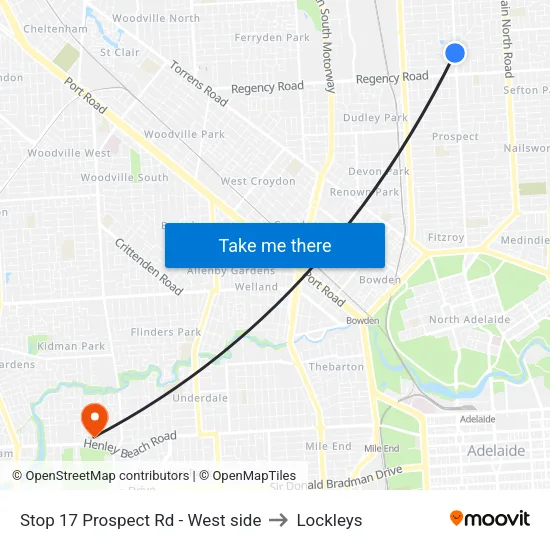 Stop 17 Prospect Rd - West side to Lockleys map