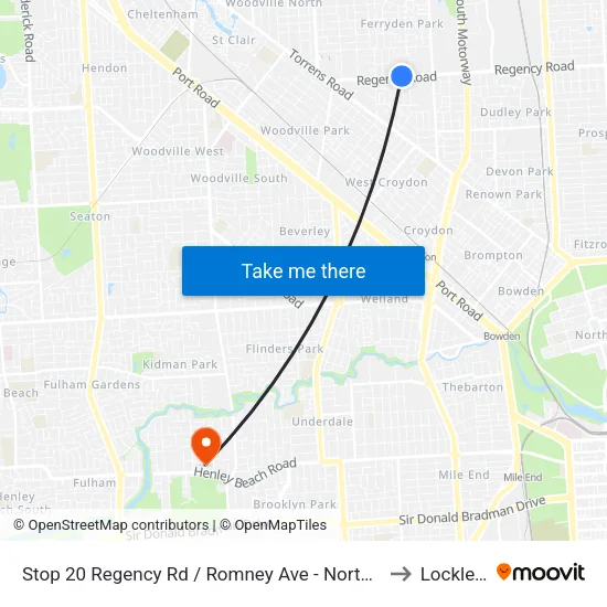 Stop 20 Regency Rd / Romney Ave - North side to Lockleys map
