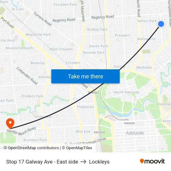 Stop 17 Galway Ave - East side to Lockleys map