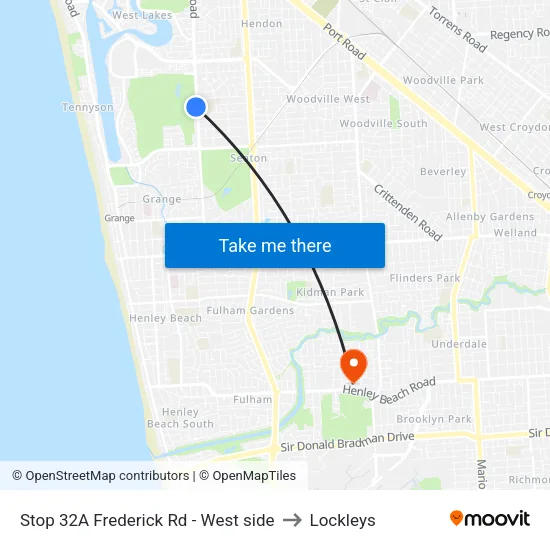 Stop 32A Frederick Rd - West side to Lockleys map