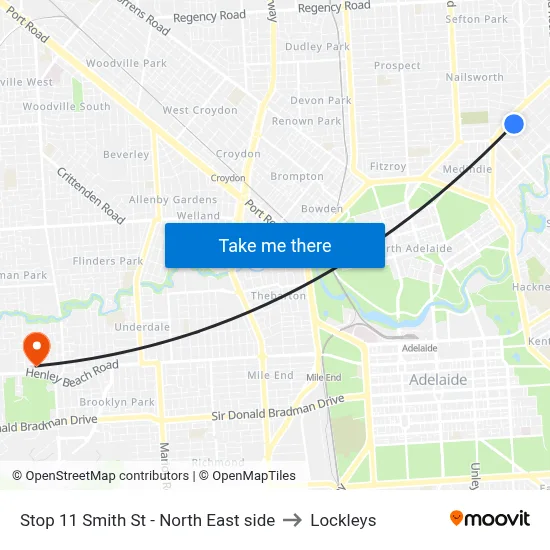 Stop 11 Smith St - North East side to Lockleys map