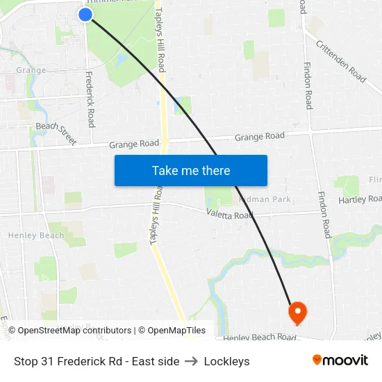 Stop 31 Frederick Rd - East side to Lockleys map
