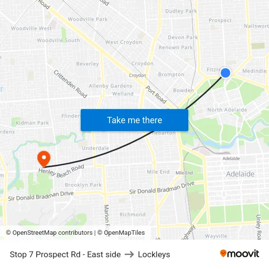 Stop 7 Prospect Rd - East side to Lockleys map