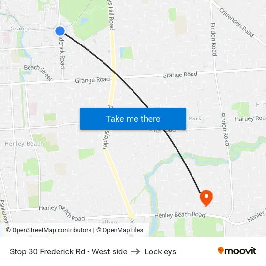 Stop 30 Frederick Rd - West side to Lockleys map