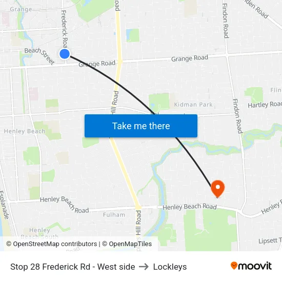 Stop 28 Frederick Rd - West side to Lockleys map
