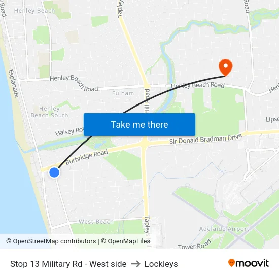 Stop 13 Military Rd - West side to Lockleys map