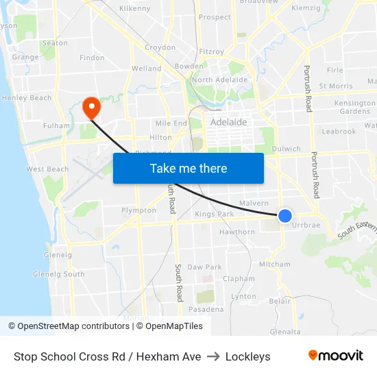 Stop School Cross Rd / Hexham Ave to Lockleys map